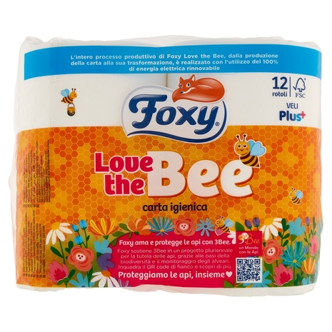 Foxy Love the Bee carta igienica 12 pz